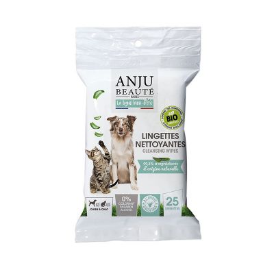 Lingettes nettoyantes pour chien et chat à l'Aloé Vera