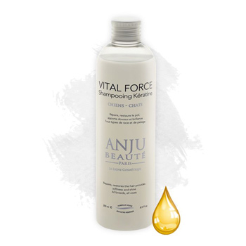 bouteille de shampooing Vital Force Anju Beaute